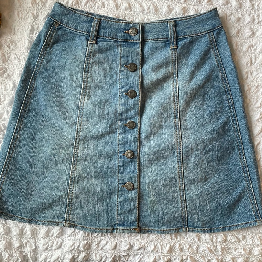 Button up Jean skirt
